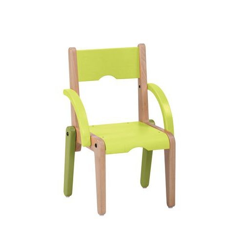 Fauteuil Lili T1 assise/accoudoirs coloris vert - Image principale