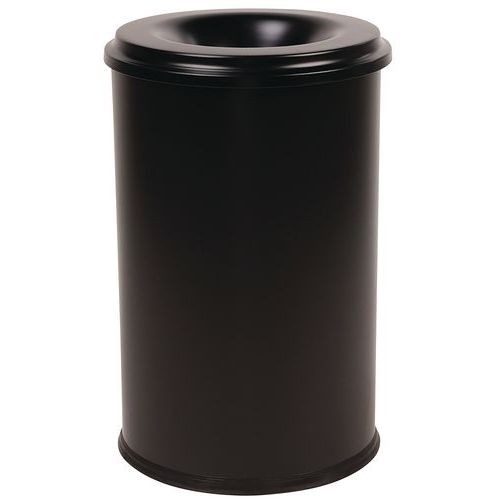 Poubelle antifeu Manutan - 20 L à 110 L - Noir ou Gris - Manutan Expert - Image 3