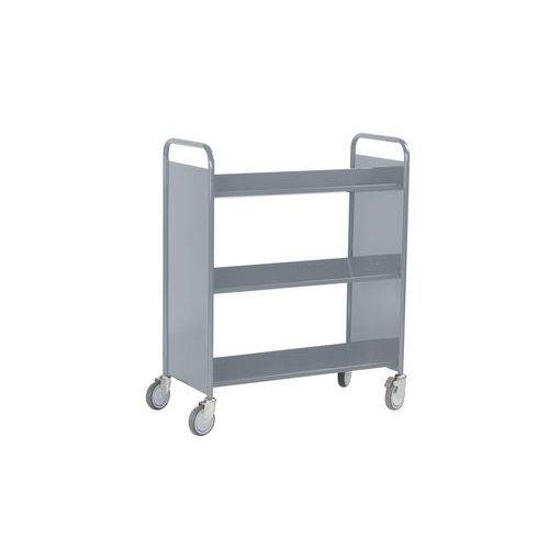 Chariot à livres double face, 6 tablettes inclinées - Image principale