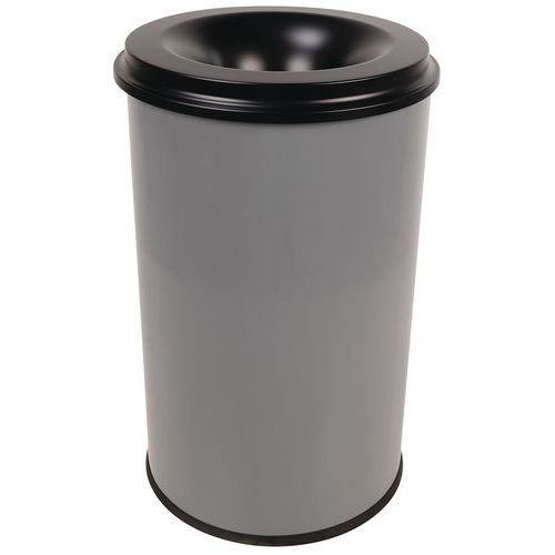 Poubelle antifeu Manutan - 20 L à 110 L - Noir ou Gris - Manutan Expert - Image 5
