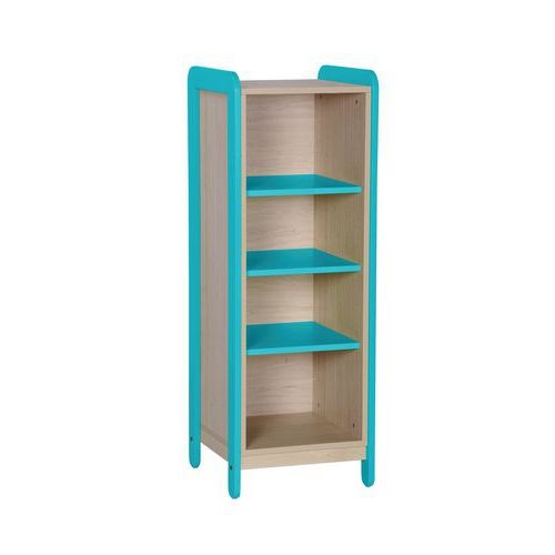 Meuble 1 colonne 4 niches Lili hauteur 137 cm coloris bleu turquoise - Image principale