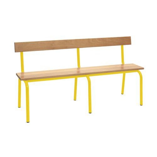 Banc maternelle avec dossier longueur 120 cm - Image principale