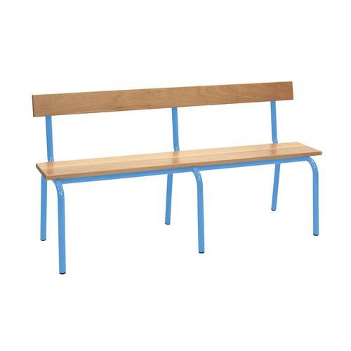 Banc maternelle avec dossier longueur 120 cm - Image 4