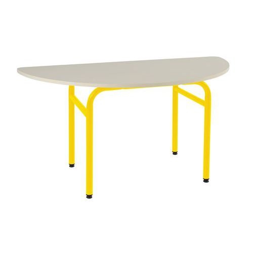 Table Elodie II demi-lune, 4 pieds tube - Image principale