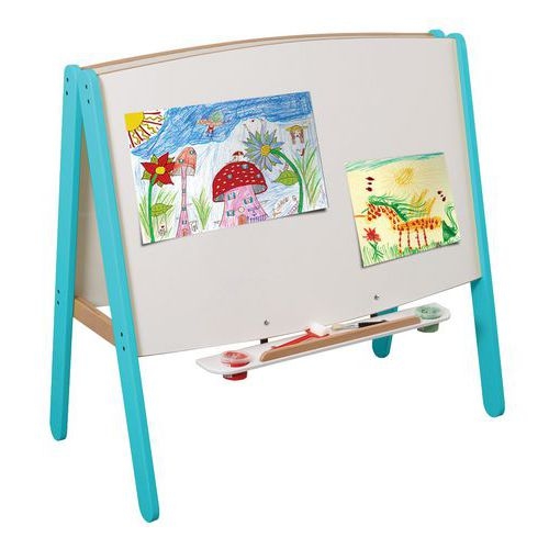 Chevalet Lili double face montants coloris bleu turquoise - Image 3
