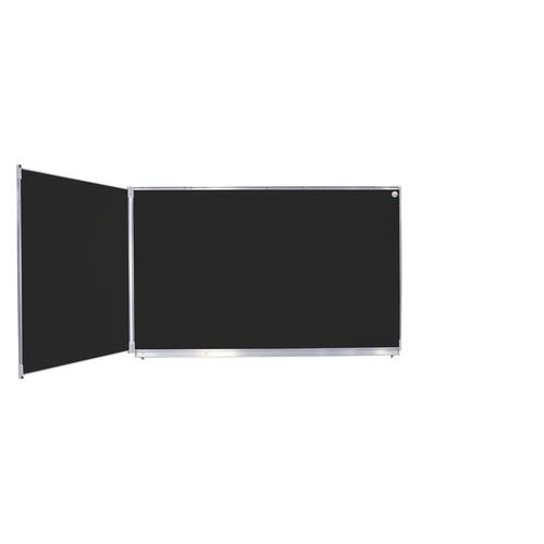 Tableau dyptique émaillé noir cadre alu strié naturel - Manutan Expert - Image principale