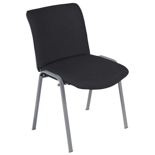 Lot de 5 chaises Best tissu PVC M1 coloris Anthracite - Image principale