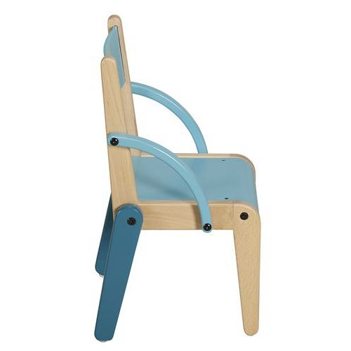 Fauteuil Lili T1 assise/accoudoirs coloris bleu turquoise - Image 2