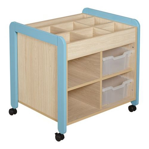 Poste atelier mobile Lili piètement bleu turquoise - Image principale