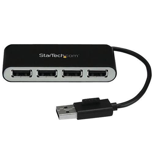 Hub USB 2.0 portable à 4 ports avec câble intégré - Image principale