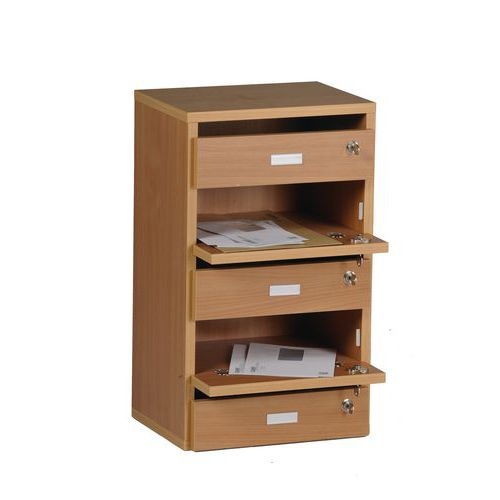 Meuble Octet courrier avec portes boites aux lettres Hêtre - Manutan Expert - Image 2