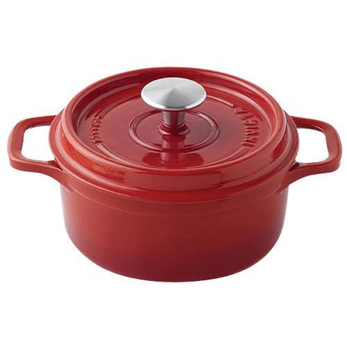 Cocotte en fonte ronde 22 cm -INVICTA- Rubis - Image principale