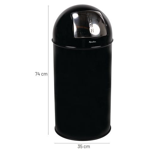 Poubelle à clapet poussoir - 40 L - Manutan Expert - Image 6