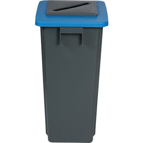 Poubelle de tri grise et bleue - Papier - 60 L - Image 3