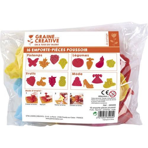 Lot 16 emporte-pièces poussoir pour modelage - Image principale