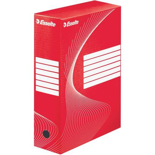 Lot de 25 Boîte archives Esselte Boxy Vivida, 100 mm, rouge - Image principale