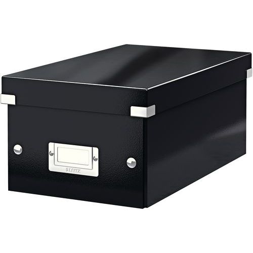 Lot de 6 Boîte de rangement Leitz Click & Store, format DVD Noir - Image principale