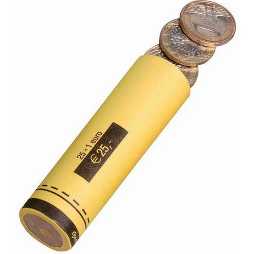 Lot de 96 Étui à monnaie en Papier -  pièces de 1 Euro 25pcs/tube - Image principale