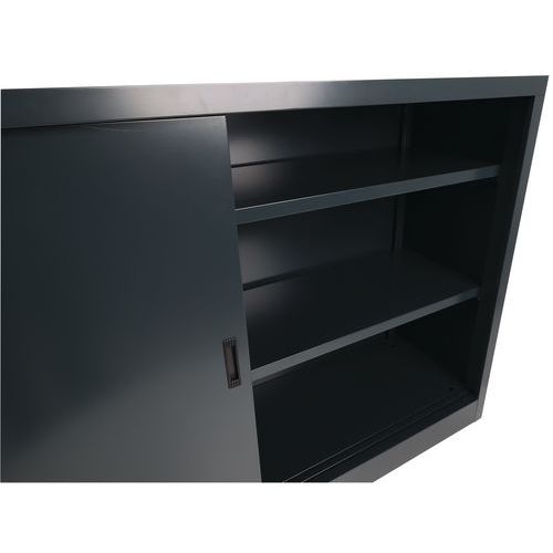 Armoire à monter porte coulissante - Basse - L 160 cm - Manutan Expert - Image 4
