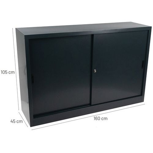 Armoire à monter porte coulissante - Basse - L 160 cm - Manutan Expert - Image 10