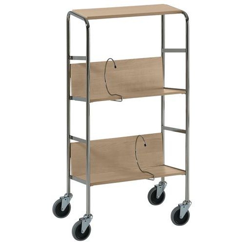 Chariot de classeurs - 2 plateaux - Capacité 75 kg - Image principale