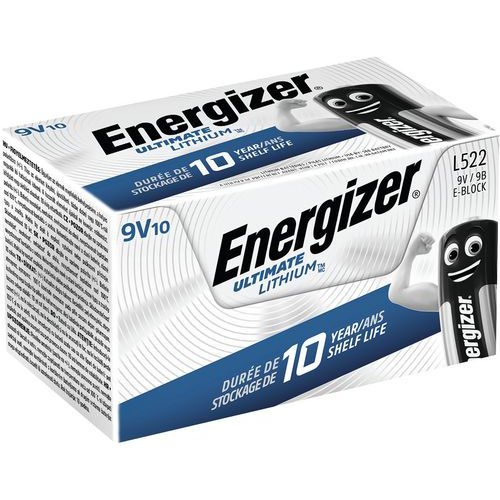 10 Pile Ultimate Lithium - 9V - Lot de 10 - Energizer - Image principale