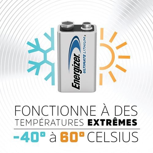 10 Pile Ultimate Lithium - 9V - Lot de 10 - Energizer - Image 2