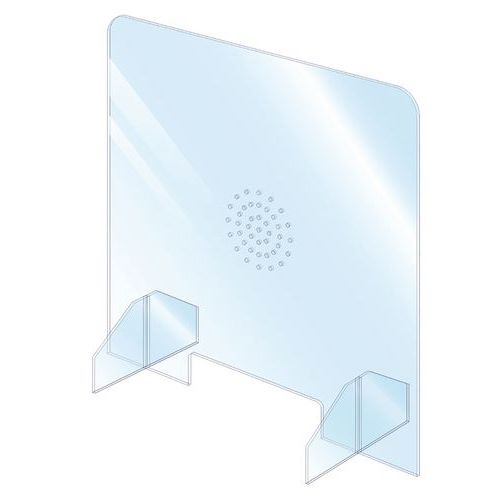 Ecran de protection : passe document et hygiaphone 65 x 65 cm - Image principale