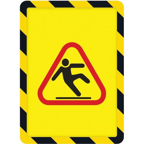 Lot de 2 cadre magneto securite magnetique A4 jaune/noir - Image 2