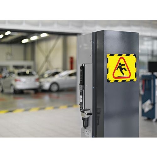 Lot de 2 cadre magneto securite magnetique A4 jaune/noir - Image 3