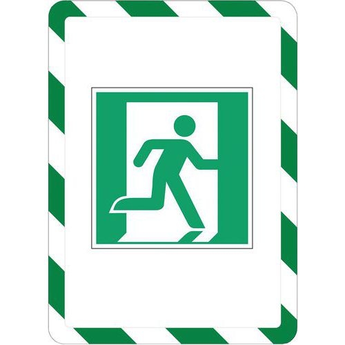 Lot de 2 cadre magneto securite magnetique A4 vert/blanc - Image 4