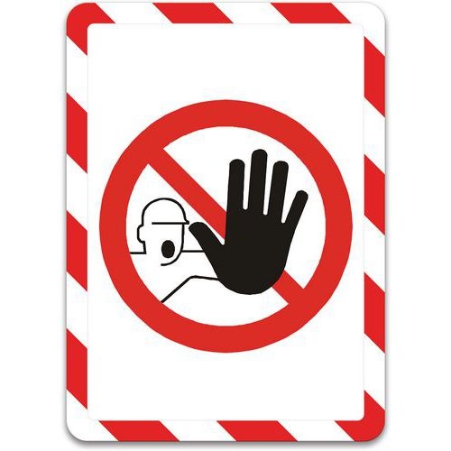 Lot de 2 cadre magneto securite magnetique A4 rouge/blanc - Image 4