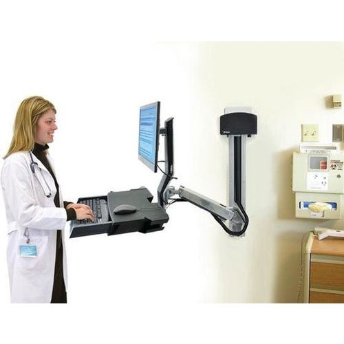 Station murale StyleView Combo assis-debout avec plan de travail - Ergotron - Image 8