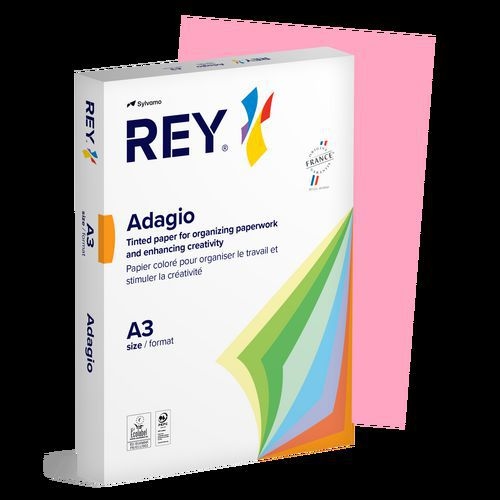 Ramette couleur vive 500 feuilles 80g A3 à la teinte - Rey - Image 2