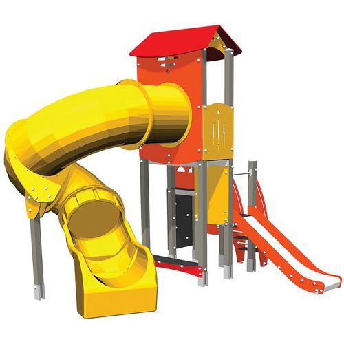 Structure double toboggan Titan alu - Manutan Expert - Image 3