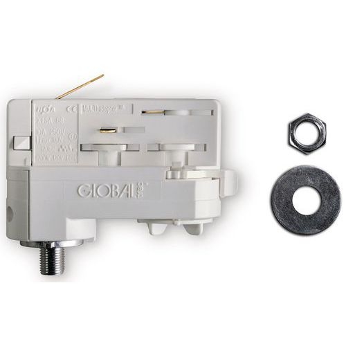 Lot 2 adaptateurs rail lumière p/haut-parleur + connexion électrique Blanc-Apart - Image principale