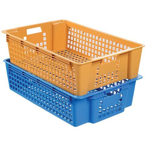 Caisse empilable emboîtable ajourée - GILAC, Coloris : Bleu - Image 3