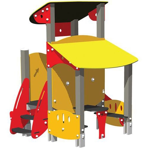 Structure grande tour et grande cabane Ptit Loup alu/inox jambes de scellement - Image 3