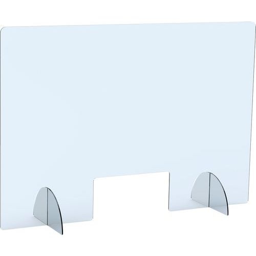 Panneau protection de comptoir 98x68 cm + passe docs 15 cm - Image principale