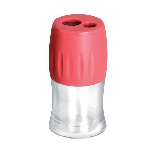 Taille crayon plastique 2 trous avec réservoir - Image 2