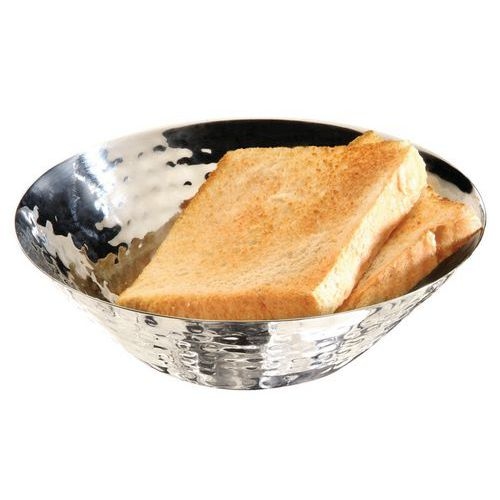 Corbeille martelée 16x5 cm en inox - Image principale