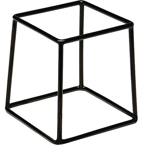 Support saladier en zinc 18x18x18 cm noir - Image principale