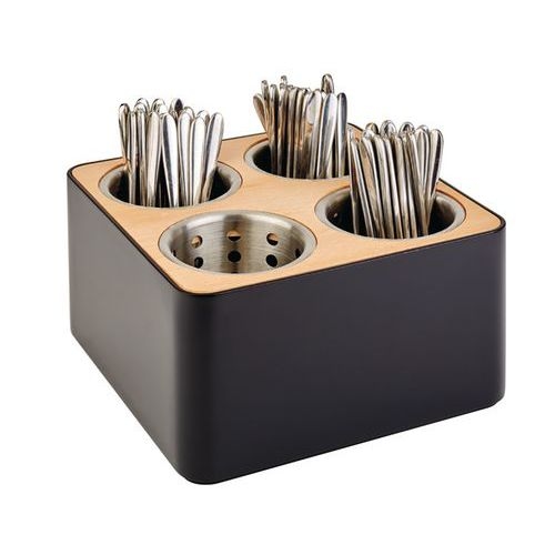 Présentoir à couverts en inox noir - Image principale