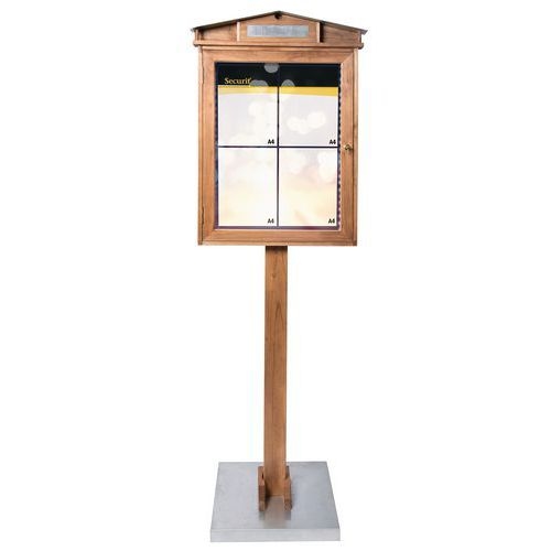 Présentoir led en bois 175x53x4 cm - Rustic - Image principale