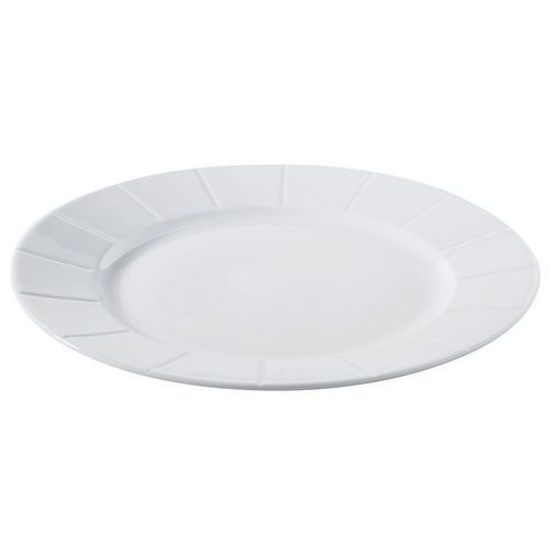 Assiette plate en porcelaine ø26,5 cm blanc-S'Food - Image principale