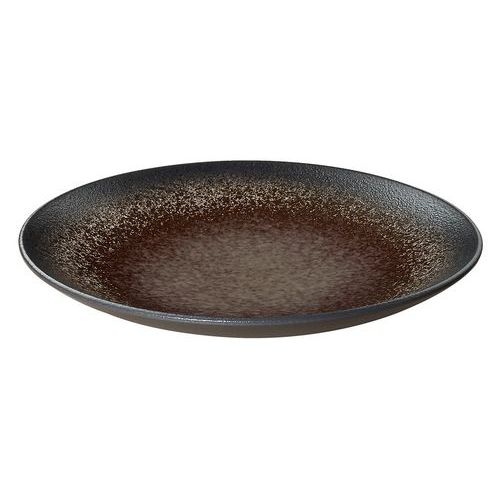 Assiette creuse en grès ø24,5 cm marron-Terre D'Ombre - Image principale