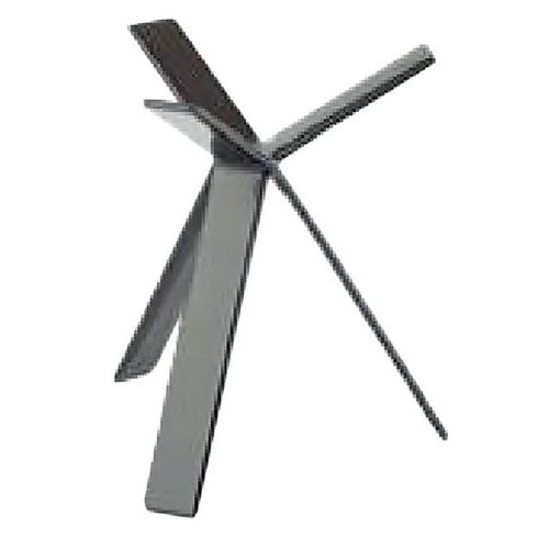 Support buffet en métal gommé ø 16 hauteur1 8 cm argent - Image principale
