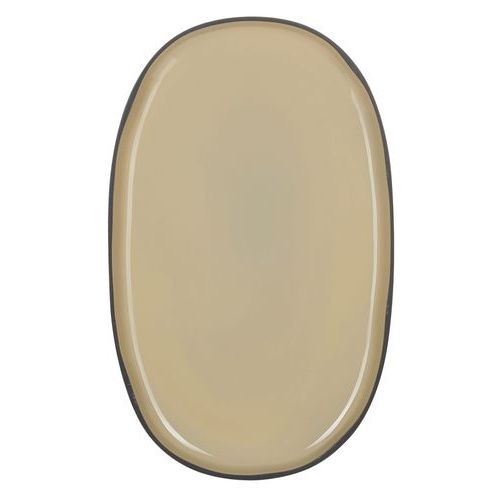 Assiette ovale en porcelaine muscade-Caractere-Revol - Image principale