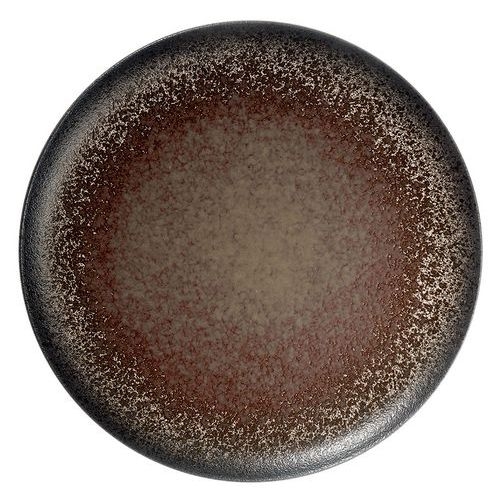 Assiette plate en grès ø27 cm marron-Terre D'Ombre - Image principale