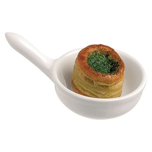 Mini Poêlon en porcelaine 6cl blanc - EO - Image principale